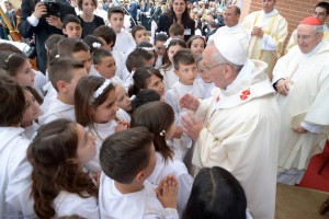 Pope Francis with children